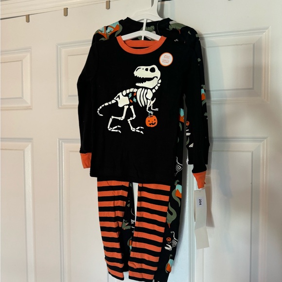 Carters Halloween dinosaur 4 pc pj set - Picture 2 of 12